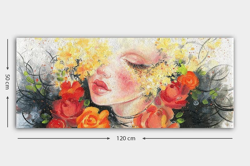 Canvastavla YTY Floral & Botanical Flerfärgad - 120x50 cm - Inredning - Tavlor & posters - Canvastavla