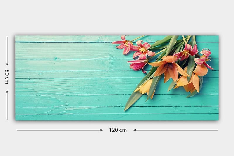 Canvastavla YTY Floral & Botanical Flerfärgad - 120x50 cm - Inredning - Tavlor & posters - Canvastavla