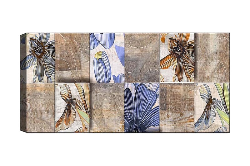 Canvastavla YTY Floral & Botanical Flerfärgad, 120x50 cm