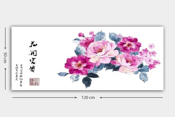 Canvastavla YTY Floral & Botanical Flerfärgad - 120x50 cm - Inredning - Tavlor & posters - Canvastavla