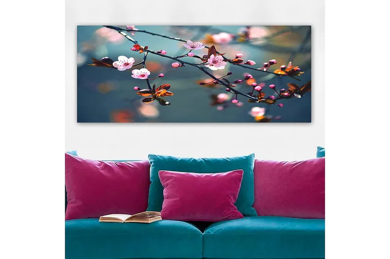 Canvastavla YTY Floral & Botanical Flerfärgad - 120x50 cm - Inredning - Tavlor & posters - Canvastavla