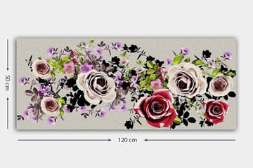 Canvastavla YTY Floral & Botanical Flerfärgad - 120x50 cm - Inredning - Tavlor & posters - Canvastavla