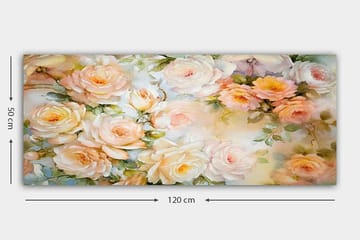 Canvastavla YTY Floral & Botanical Flerfärgad - 120x50 cm - Inredning - Tavlor & posters - Canvastavla