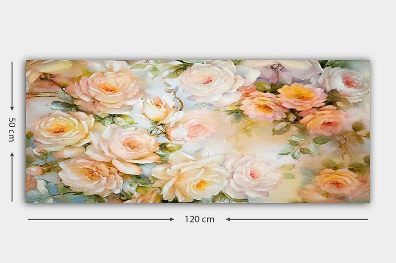 Canvastavla YTY Floral & Botanical Flerfärgad - 120x50 cm - Inredning - Tavlor & posters - Canvastavla