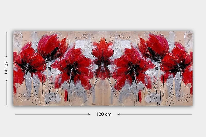 Canvastavla YTY Floral & Botanical Flerfärgad - 120x50 cm - Inredning - Tavlor & posters - Canvastavla