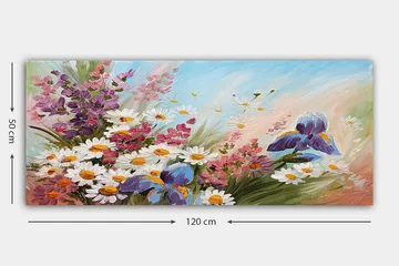 Canvastavla YTY Floral & Botanical Flerfärgad - 120x50 cm - Inredning - Tavlor & posters - Canvastavla