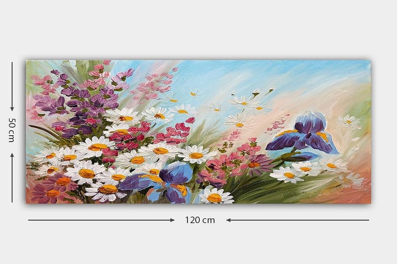 Canvastavla YTY Floral & Botanical Flerfärgad - 120x50 cm - Inredning - Tavlor & posters - Canvastavla