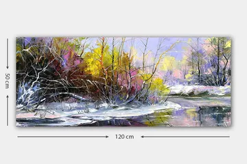 Canvastavla YTY Floral & Botanical Flerfärgad - 120x50 cm - Inredning - Tavlor & posters - Canvastavla