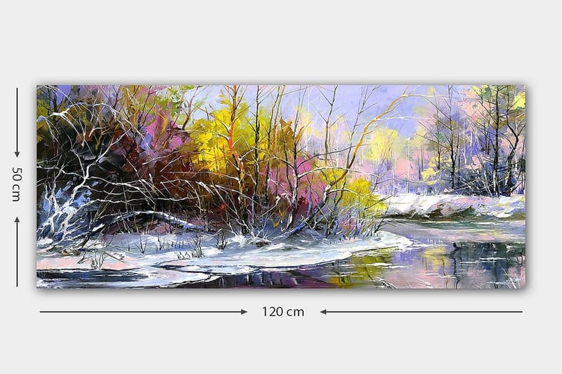 Canvastavla YTY Floral & Botanical Flerfärgad - 120x50 cm - Inredning - Tavlor & posters - Canvastavla