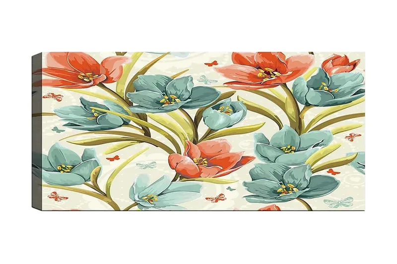 Canvastavla YTY Floral & Botanical Flerfärgad, 120x50 cm