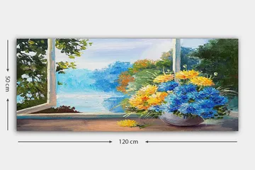Canvastavla YTY Floral & Botanical Flerfärgad - 120x50 cm - Inredning - Tavlor & posters - Canvastavla