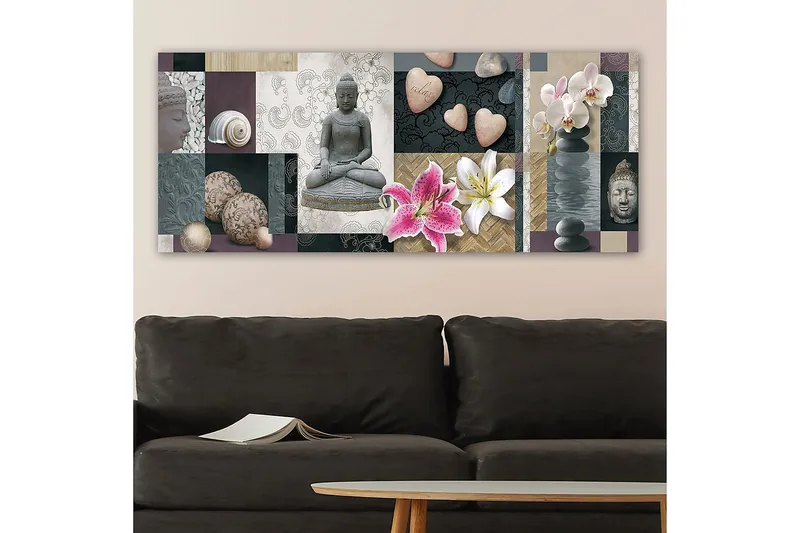 Canvastavla YTY Floral & Botanical Flerfärgad - 120x50 cm - Inredning - Tavlor & posters - Canvastavla