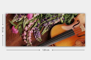 Canvastavla YTY Floral & Botanical Flerfärgad - 120x50 cm - Inredning - Tavlor & posters - Canvastavla