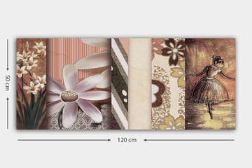 Canvastavla YTY Floral & Botanical Flerfärgad - 120x50 cm - Inredning - Tavlor & posters - Canvastavla