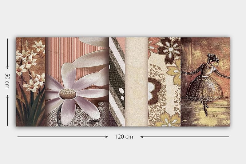 Canvastavla YTY Floral & Botanical Flerfärgad - 120x50 cm - Inredning - Tavlor & posters - Canvastavla