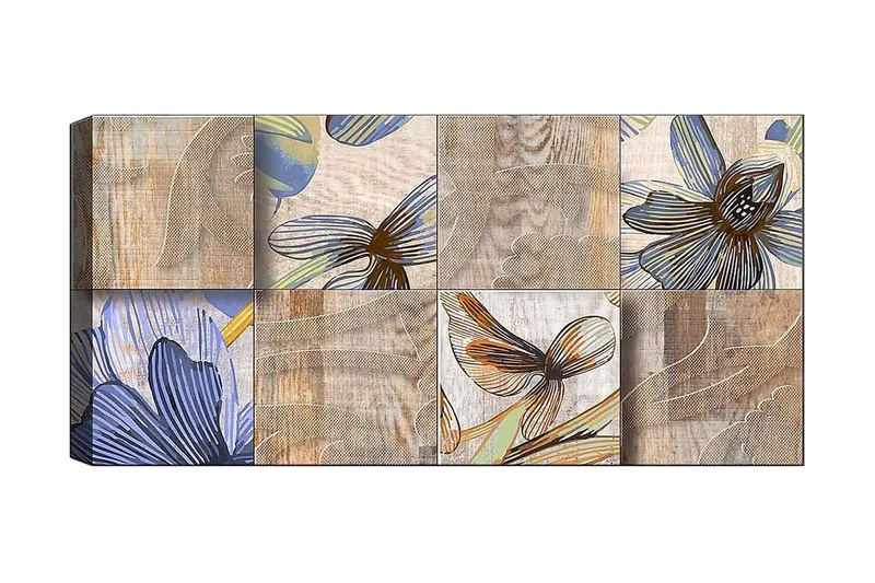Canvastavla YTY Floral & Botanical Flerfärgad, 120x50 cm