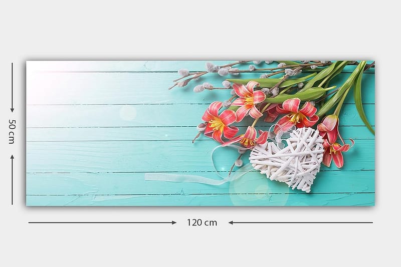 Canvastavla YTY Floral & Botanical Flerfärgad - 120x50 cm - Inredning - Tavlor & posters - Canvastavla