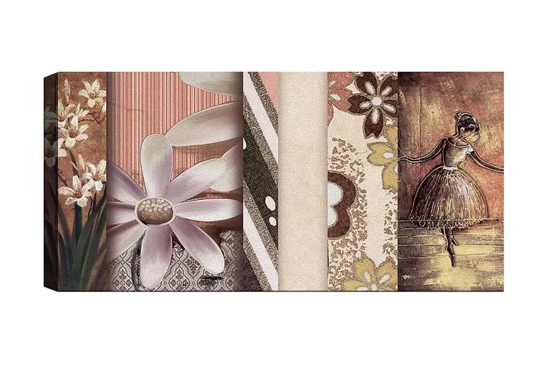 Canvastavla YTY Floral & Botanical Flerfärgad, 120x50 cm