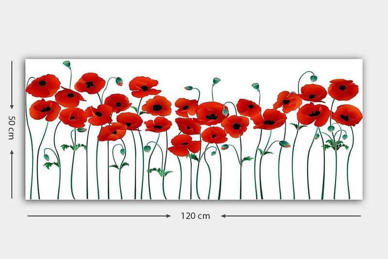 Canvastavla YTY Floral & Botanical Flerfärgad - 120x50 cm - Inredning - Tavlor & posters - Canvastavla