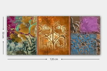 Canvastavla YTY Floral & Botanical Flerfärgad - 120x50 cm - Inredning - Tavlor & posters - Canvastavla