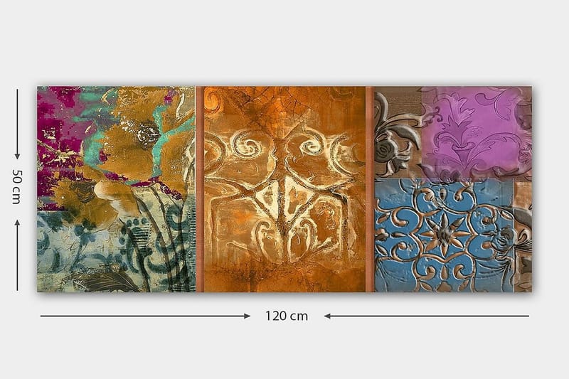 Canvastavla YTY Floral & Botanical Flerfärgad - 120x50 cm - Inredning - Tavlor & posters - Canvastavla