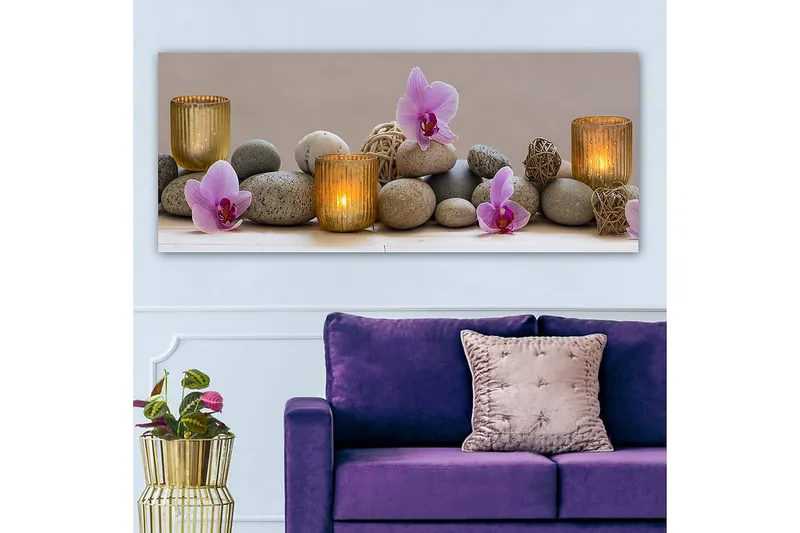 Canvastavla YTY Floral & Botanical Flerfärgad - 120x50 cm - Inredning - Tavlor & posters - Canvastavla