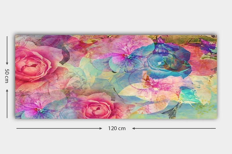 Canvastavla YTY Floral & Botanical Flerfärgad - 120x50 cm - Inredning - Tavlor & posters - Canvastavla