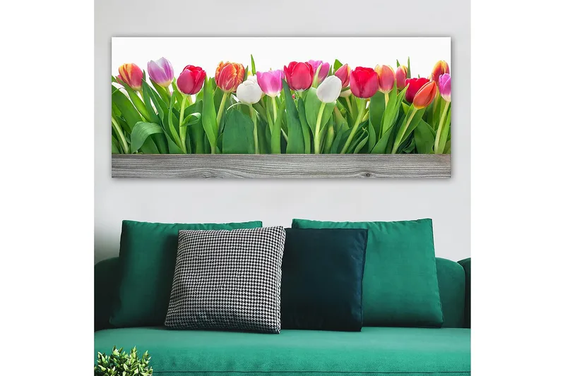 Canvastavla YTY Floral & Botanical Flerfärgad - 120x50 cm - Inredning - Tavlor & posters - Canvastavla