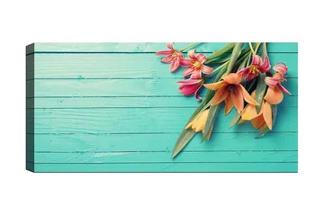 Canvastavla YTY Floral & Botanical Flerfärgad - 120x50 cm - Inredning - Tavlor & posters - Canvastavla