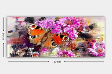 Canvastavla YTY Floral & Botanical Flerfärgad - 120x50 cm - Inredning - Tavlor & posters - Canvastavla
