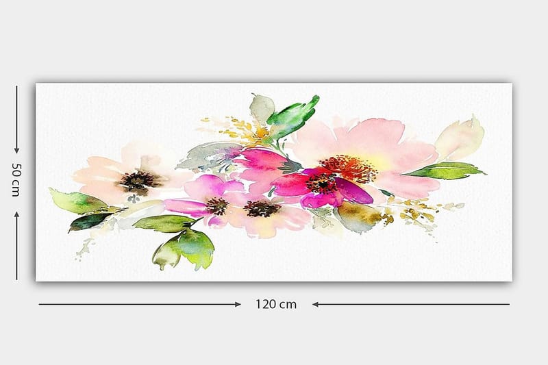 Canvastavla YTY Floral & Botanical Flerfärgad - 120x50 cm - Inredning - Tavlor & posters - Canvastavla