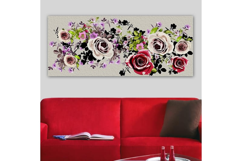 Canvastavla YTY Floral & Botanical Flerfärgad - 120x50 cm - Inredning - Tavlor & posters - Canvastavla
