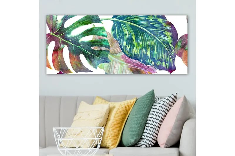 Canvastavla YTY Floral & Botanical Flerfärgad - 120x50 cm - Inredning - Tavlor & posters - Canvastavla