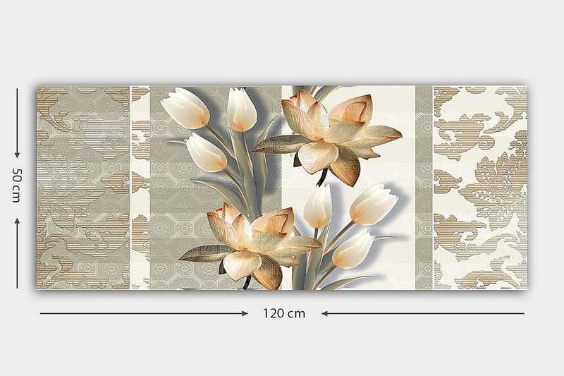 Canvastavla YTY Floral & Botanical Flerfärgad - 120x50 cm - Inredning - Tavlor & posters - Canvastavla