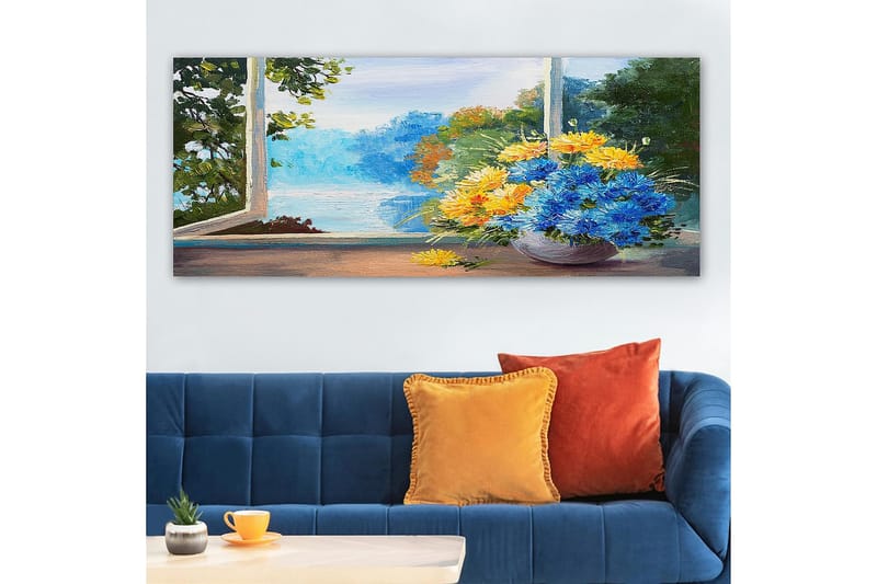 Canvastavla YTY Floral & Botanical Flerfärgad - 120x50 cm - Inredning - Tavlor & posters - Canvastavla