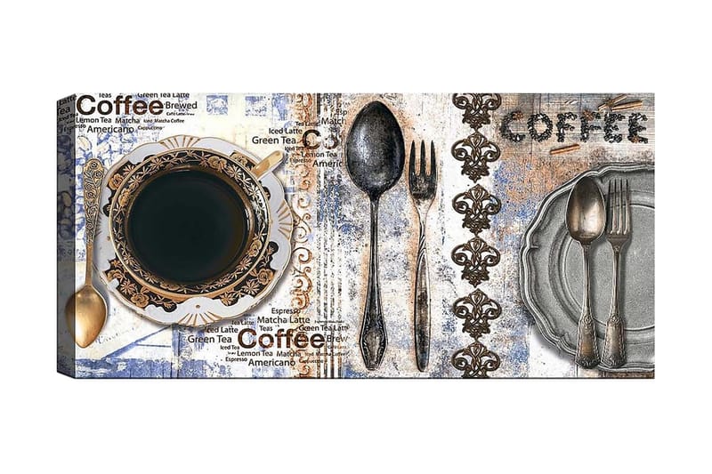 Canvastavla YTY Food & Beverage Flerfärgad - 120x50 cm - Inredning - Tavlor & posters - Canvastavla