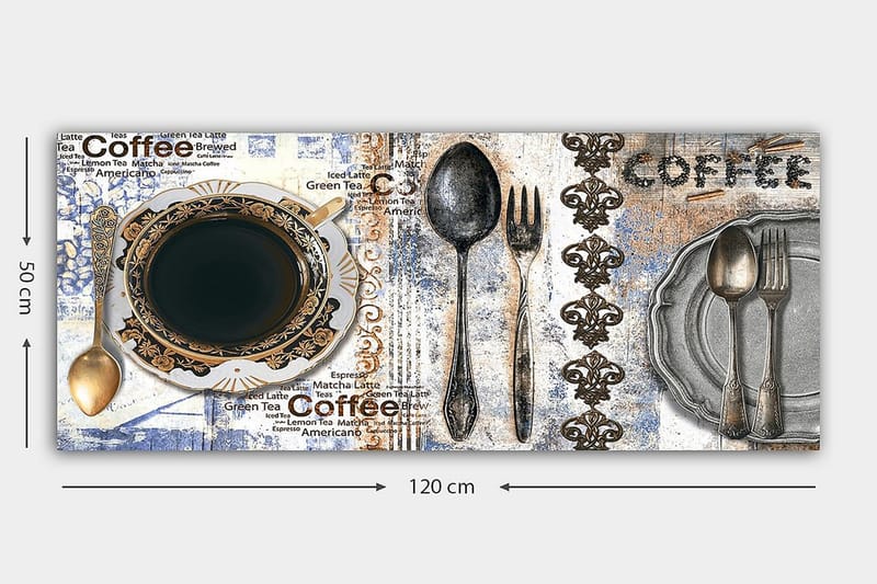 Canvastavla YTY Food & Beverage Flerfärgad - 120x50 cm - Inredning - Tavlor & posters - Canvastavla