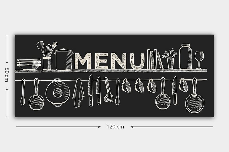 Canvastavla YTY Food & Beverage Flerfärgad - 120x50 cm - Inredning - Tavlor & posters - Canvastavla