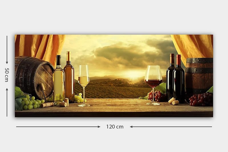 Canvastavla YTY Food & Beverage Flerfärgad - 120x50 cm - Inredning - Tavlor & posters - Canvastavla