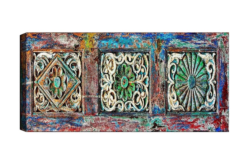 Canvastavla YTY Geometric Flerfärgad - 120x50 cm - Inredning - Tavlor & posters - Canvastavla
