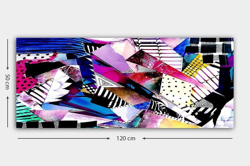 Canvastavla YTY Geometric Flerfärgad - 120x50 cm - Inredning - Tavlor & posters - Canvastavla