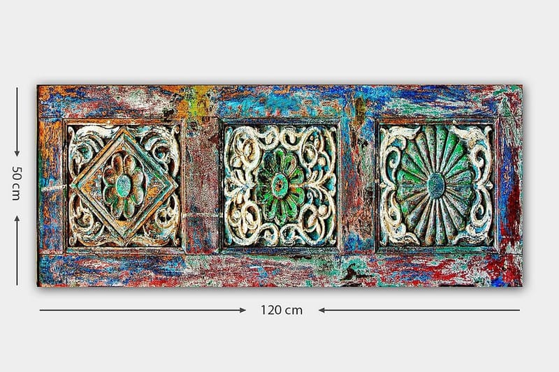 Canvastavla YTY Geometric Flerfärgad - 120x50 cm - Inredning - Tavlor & posters - Canvastavla