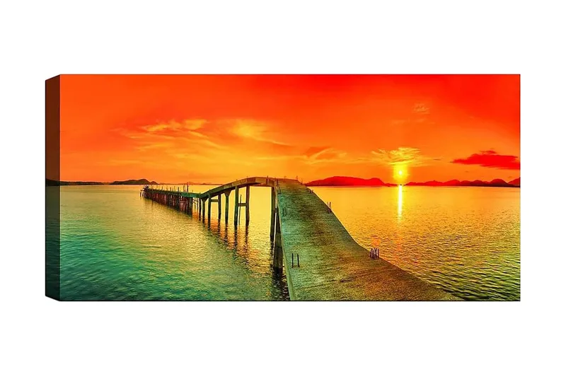 Canvastavla YTY Landscape & Nature Flerfärgad, 120x50 cm