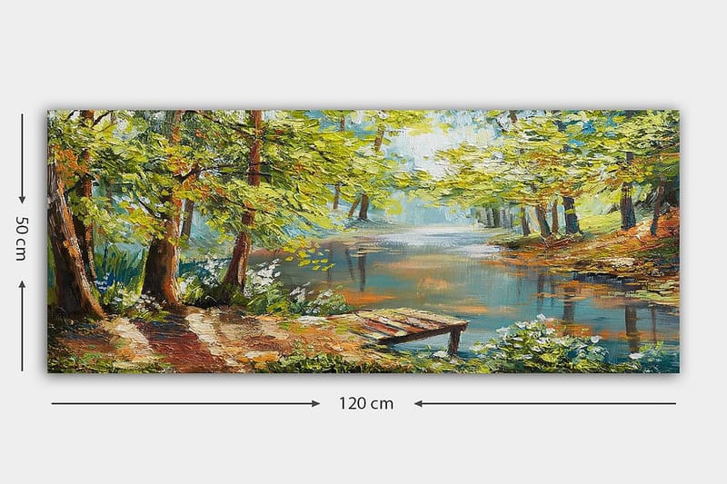 Canvastavla YTY Landscape & Nature Flerfärgad - 120x50 cm - Canvastavla