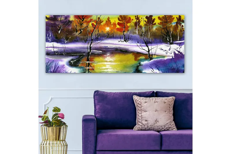 Canvastavla YTY Landscape & Nature Flerfärgad - 120x50 cm - Inredning - Tavlor & posters - Canvastavla