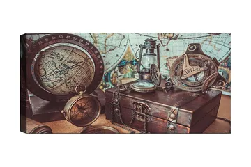 Canvastavla YTY Map Flerfärgad - 120x50 cm - Inredning - Tavlor & posters - Canvastavla