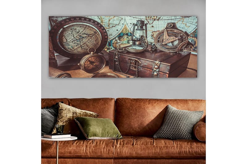 Canvastavla YTY Map Flerfärgad - 120x50 cm - Inredning - Tavlor & posters - Canvastavla