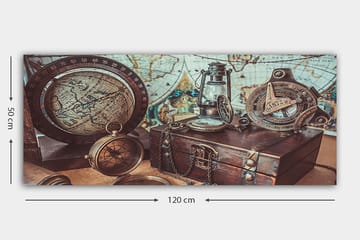 Canvastavla YTY Map Flerfärgad - 120x50 cm - Inredning - Tavlor & posters - Canvastavla