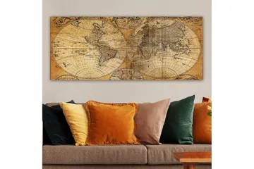 Canvastavla YTY Map Flerfärgad - 120x50 cm - Inredning - Tavlor & posters - Canvastavla