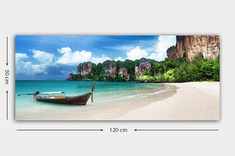 Canvastavla YTY Nautical & Beach Flerfärgad - 120x50 cm - Inredning - Tavlor & posters - Canvastavla